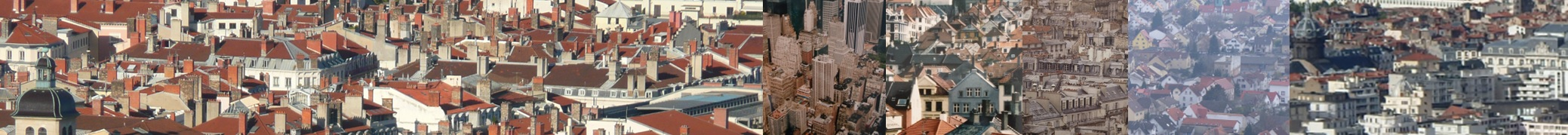 Dächer Stadtlandschaft - Lyon - New York - Bergen - Paris - Heppenheim - Clermont-Ferrand